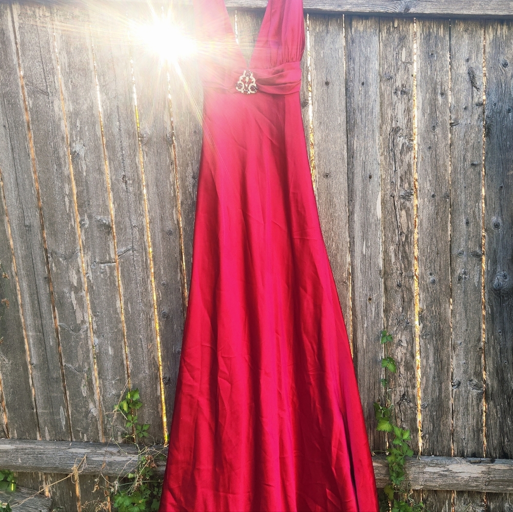 Vintage Betsy & Adam Crimson Red Y2k Gown
